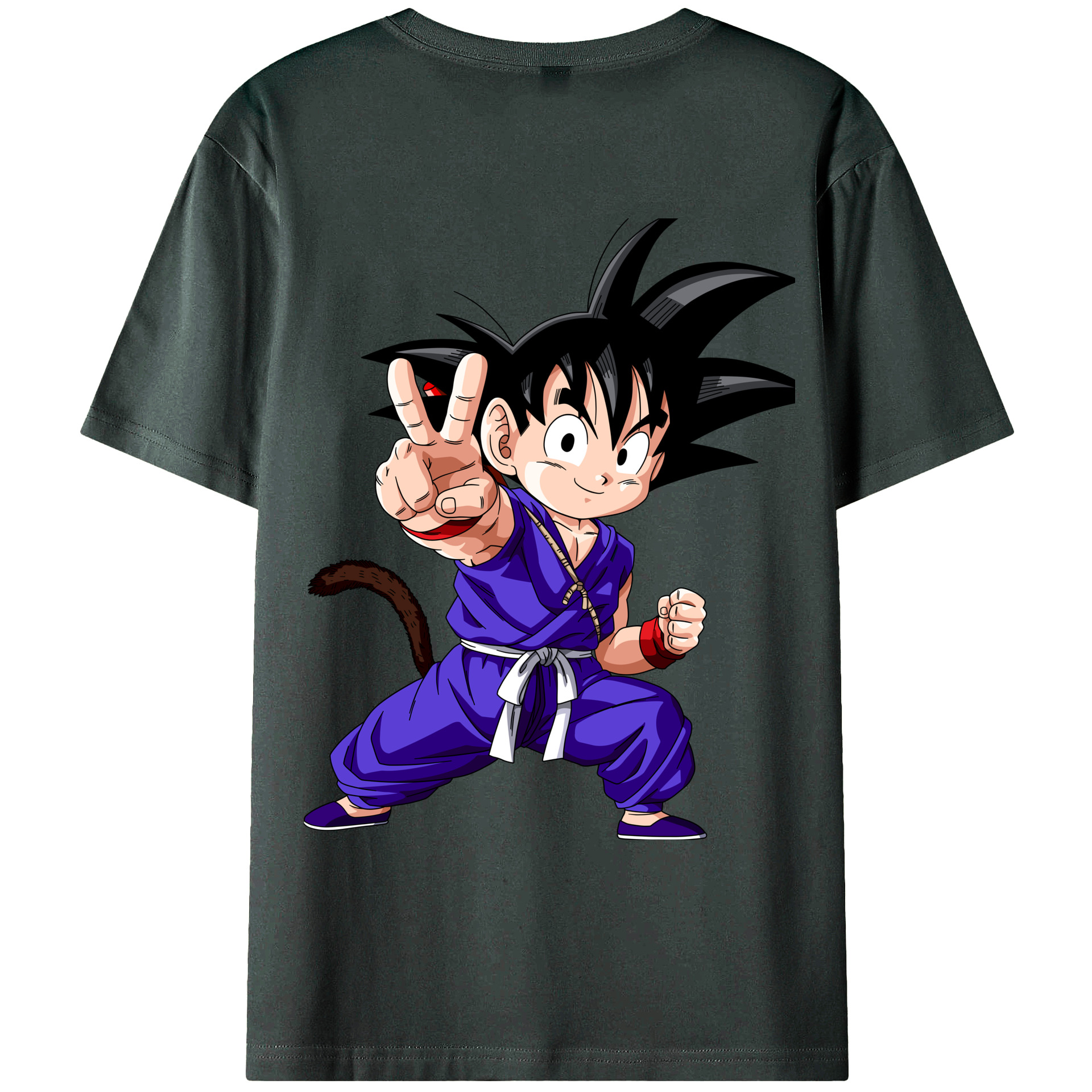 （画像用） ドラゴンボール 孫悟空（そん ごくう）Son Goku カカロット DRAGON BALL Kakarotto 綿100％ メンズ半袖Tシャツ（バックプリント） 通気性